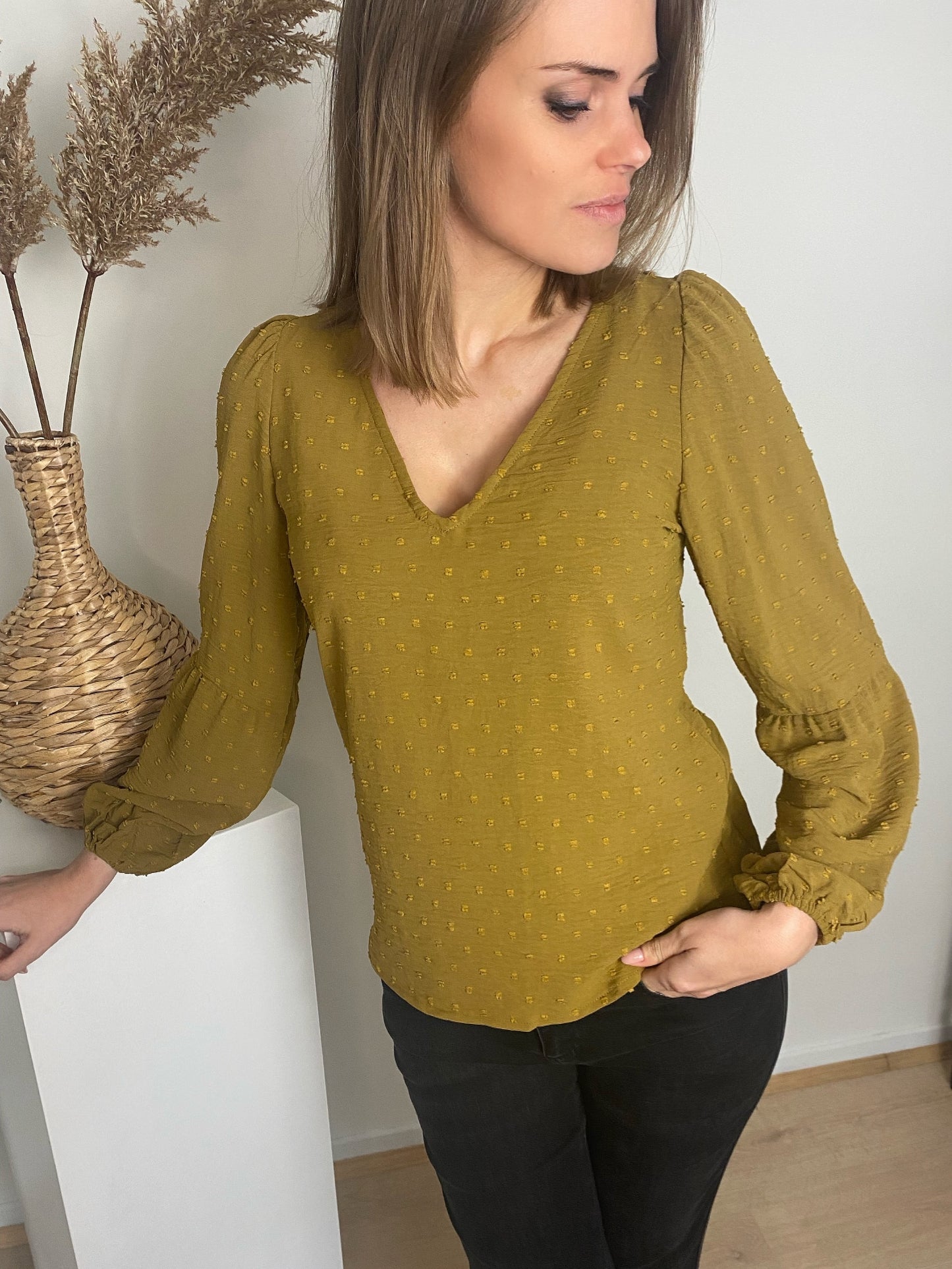 Bloesje Yvie LM - mosterd