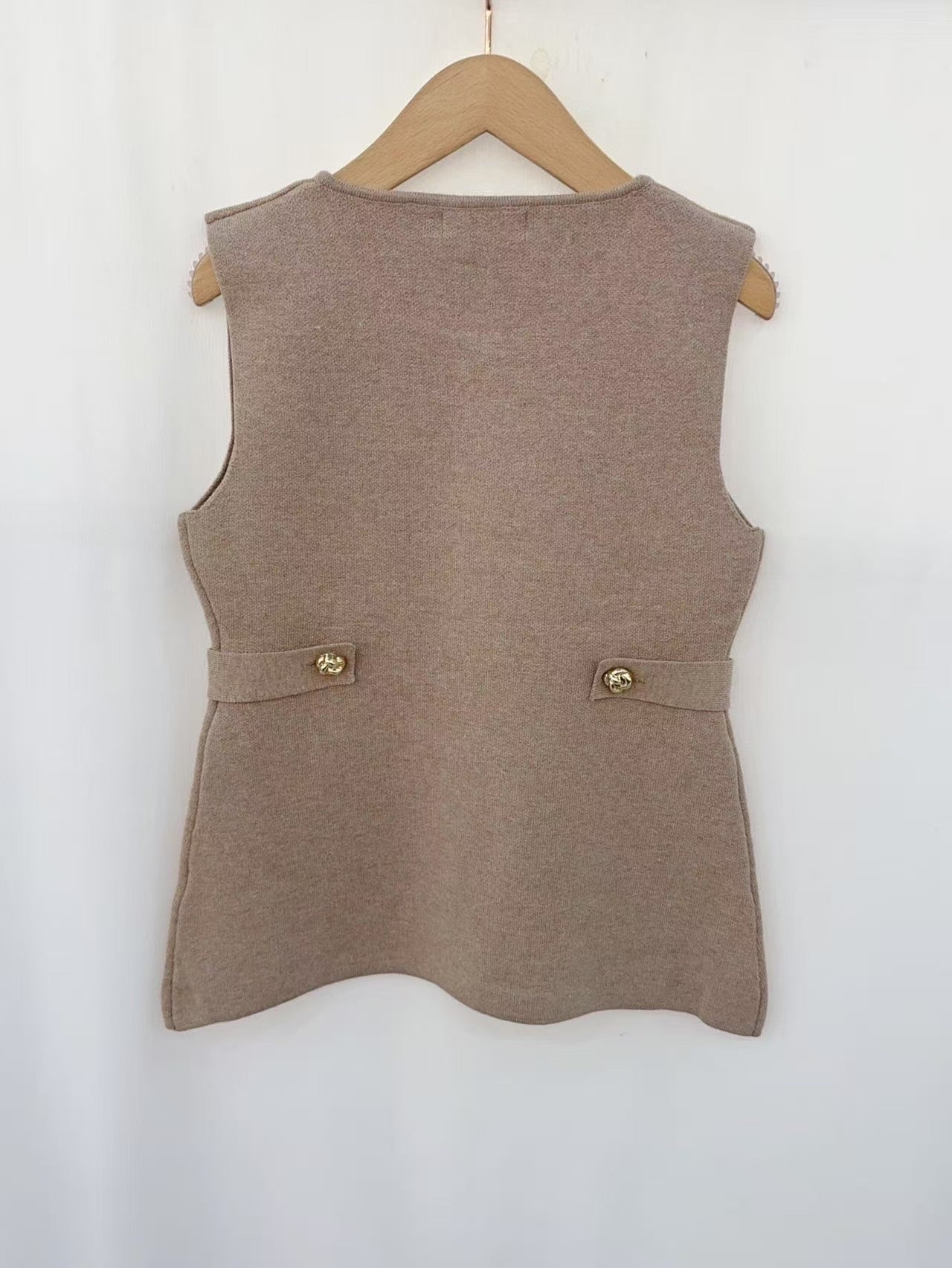 Jacket gold button - taupe