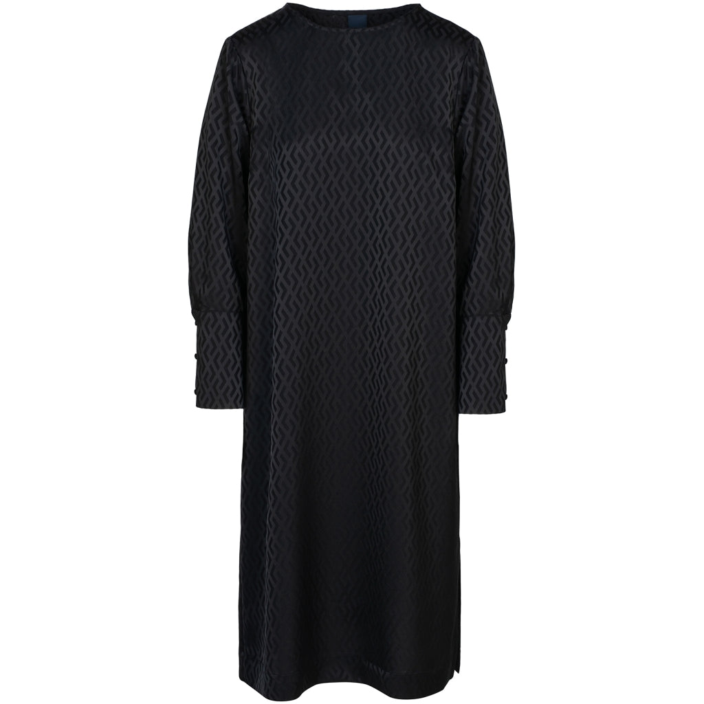 Kleedje zigzag satijn - zwart