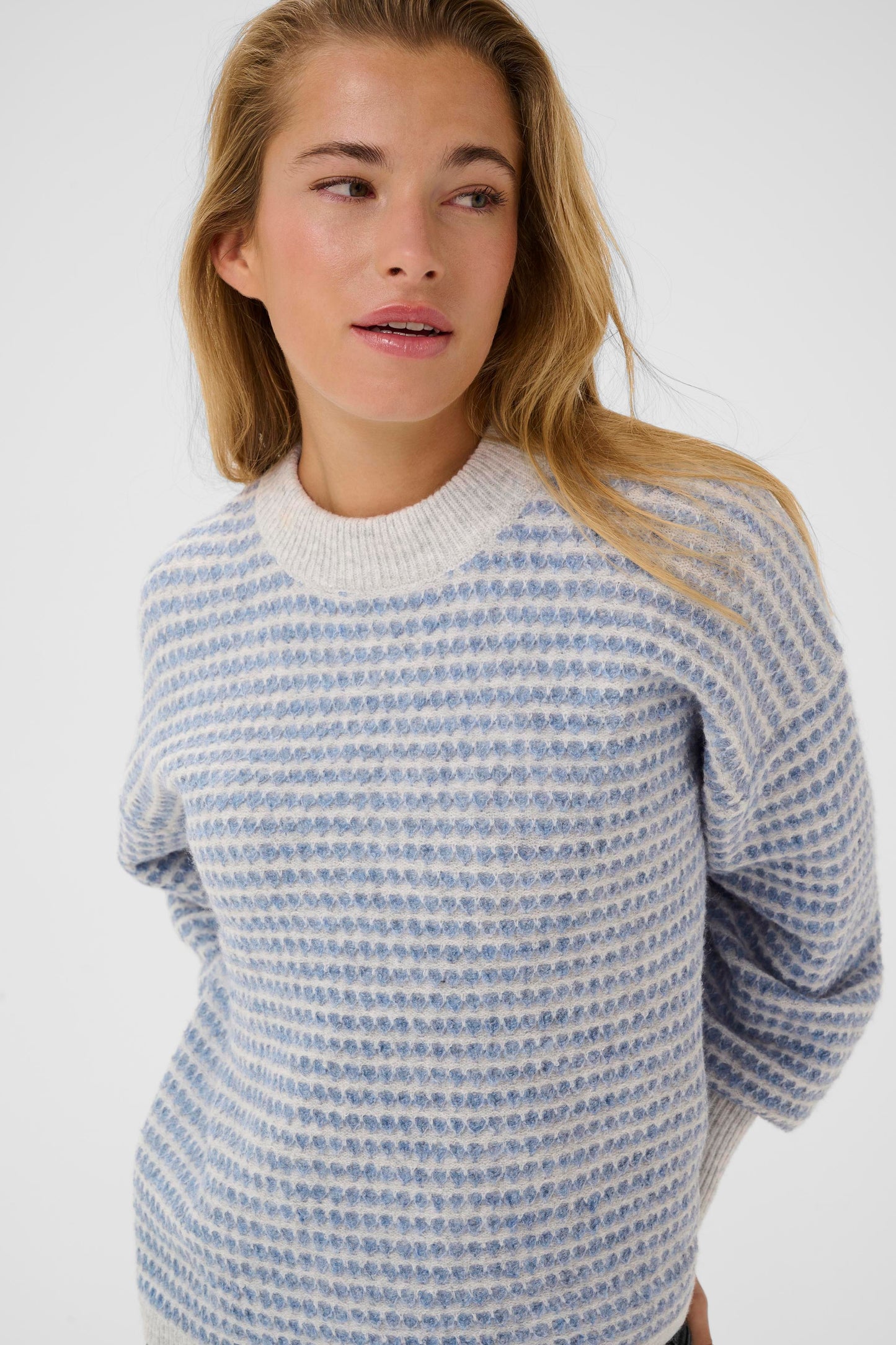 Ellery knit - light grey/light blue