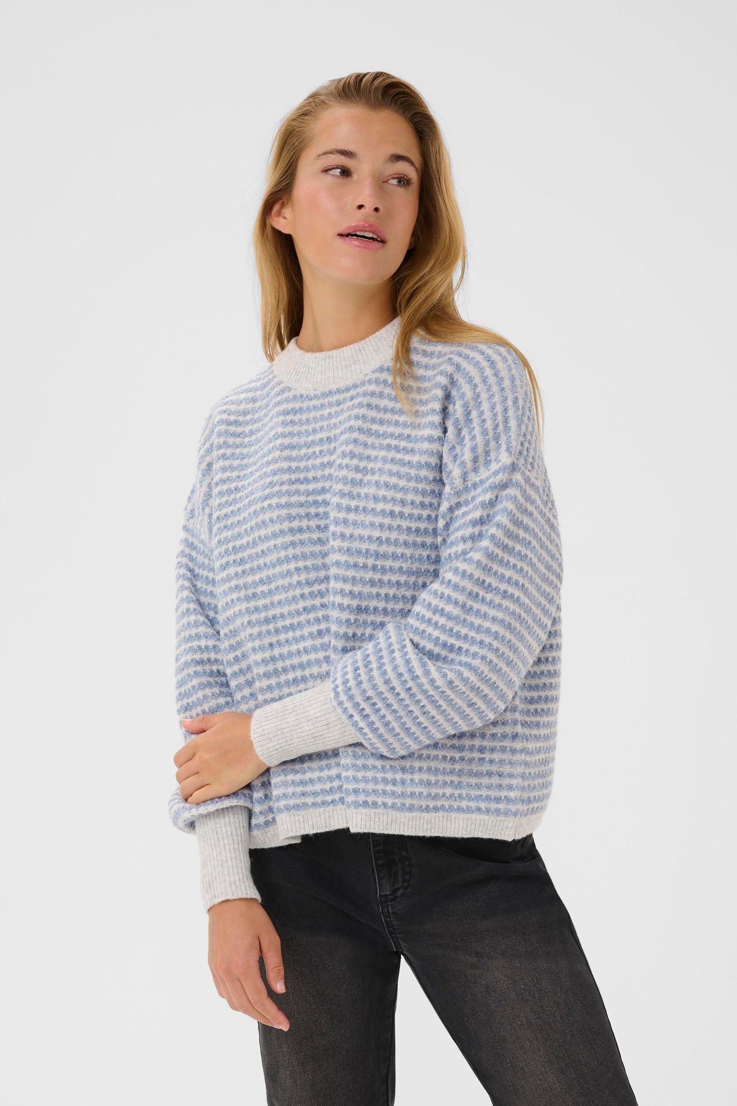 Ellery knit - light grey/light blue