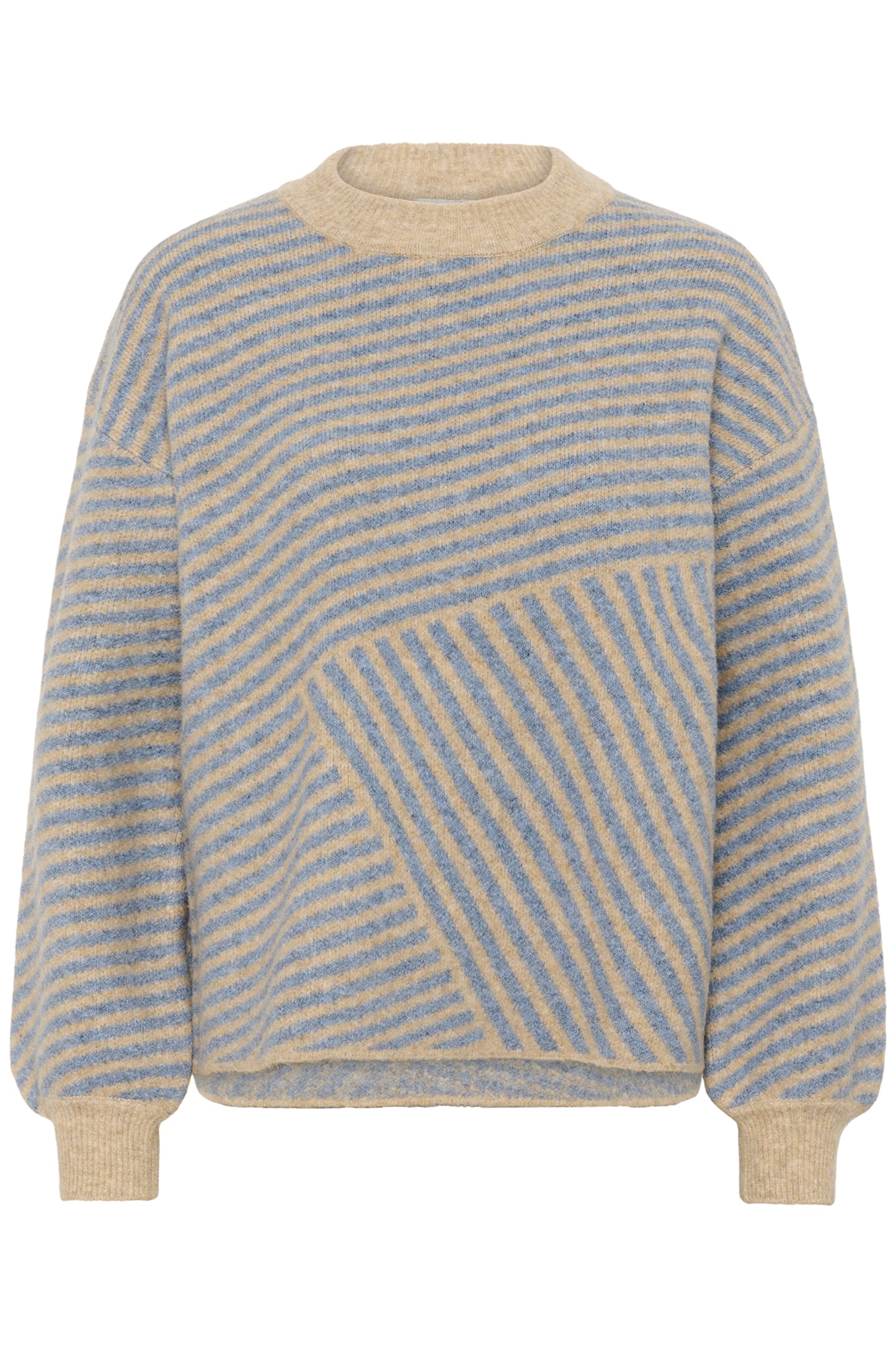 Verana knit pullover - beige/blue