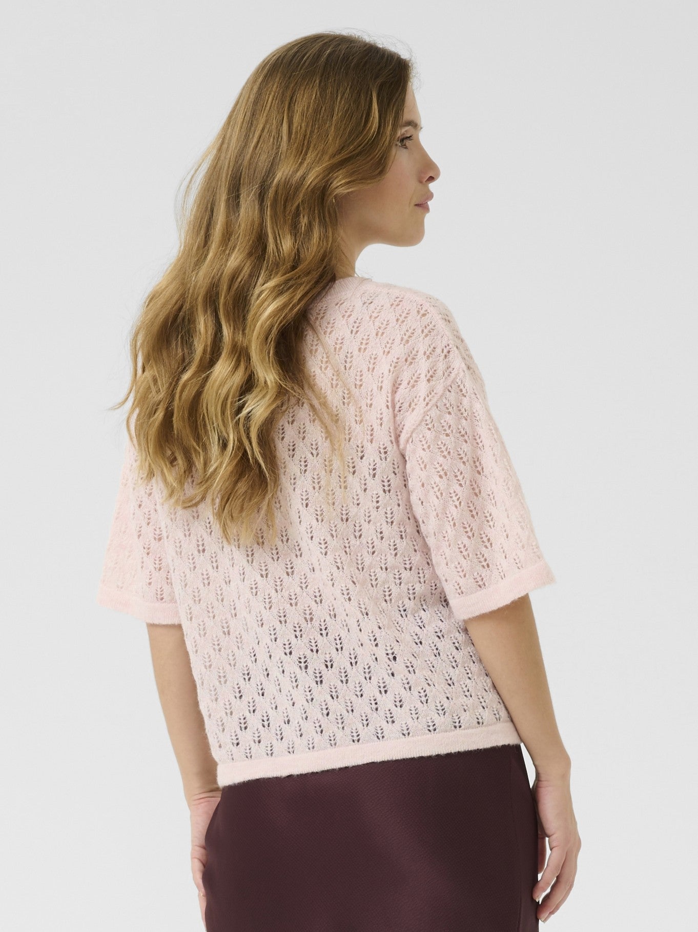 Lourine v neck pullover - Lotus pink