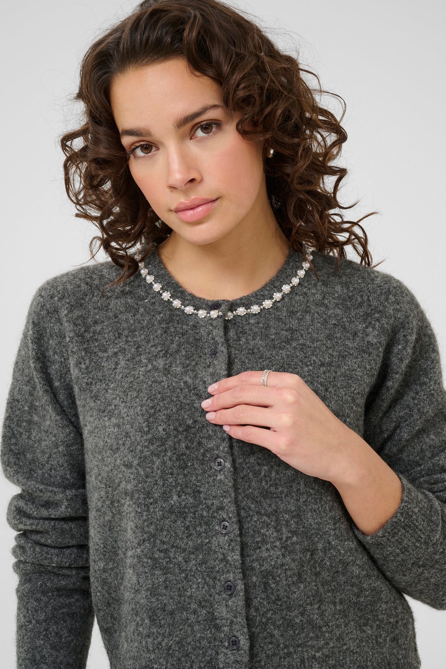Roxy cardigan - grey melange
