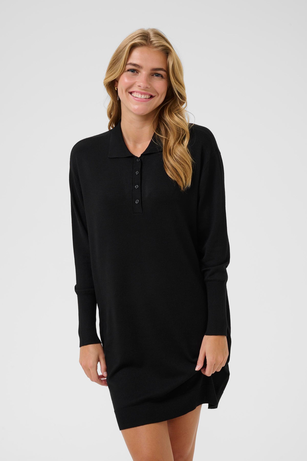 Lizza polo dress - zwart
