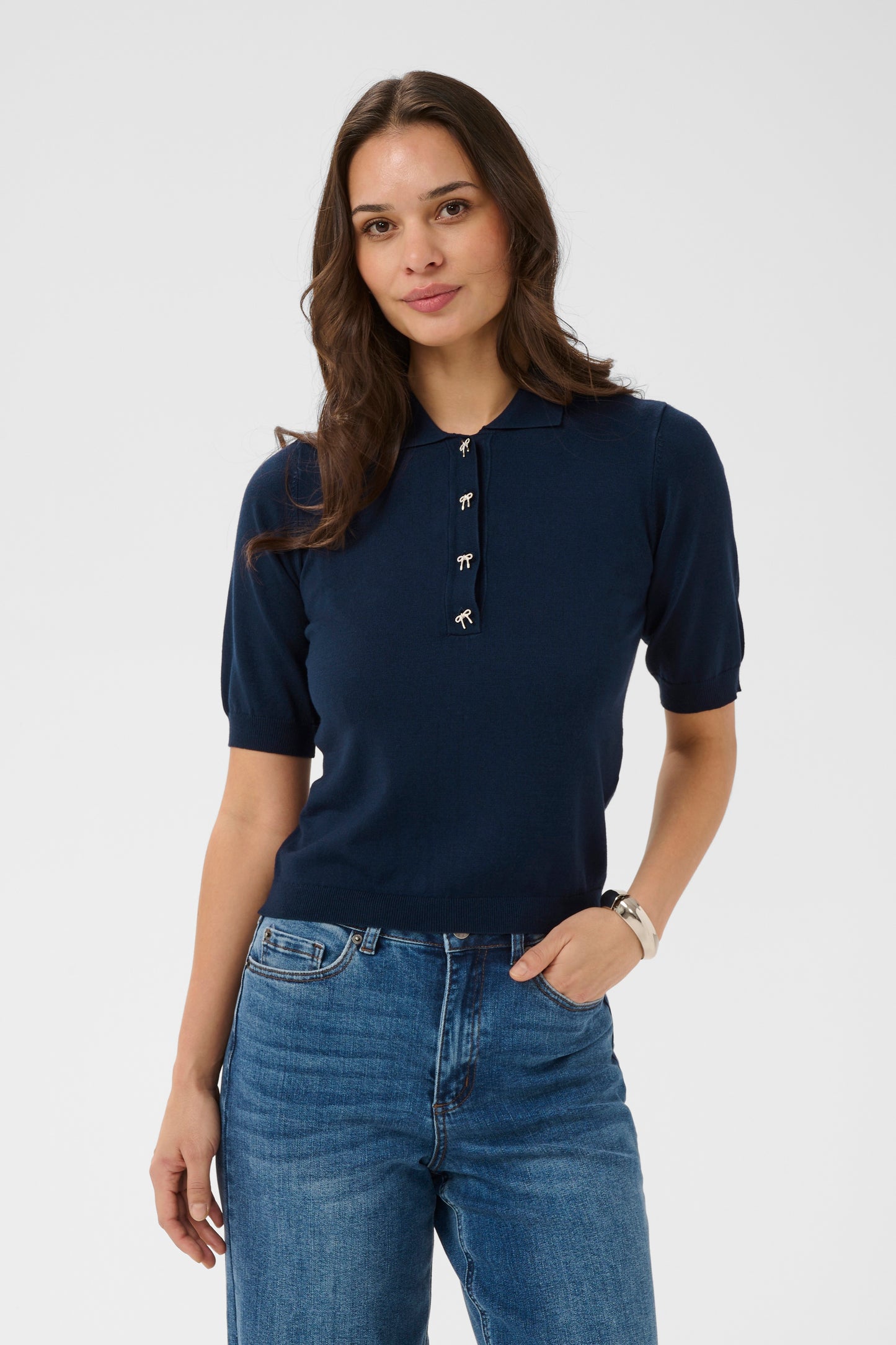Lizza polo pull - donkerblauw