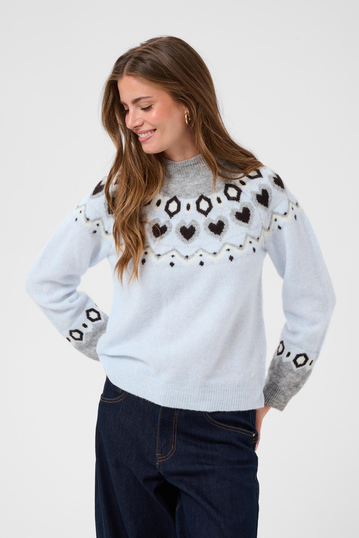 Cherrie knit pullover - lichtblauw
