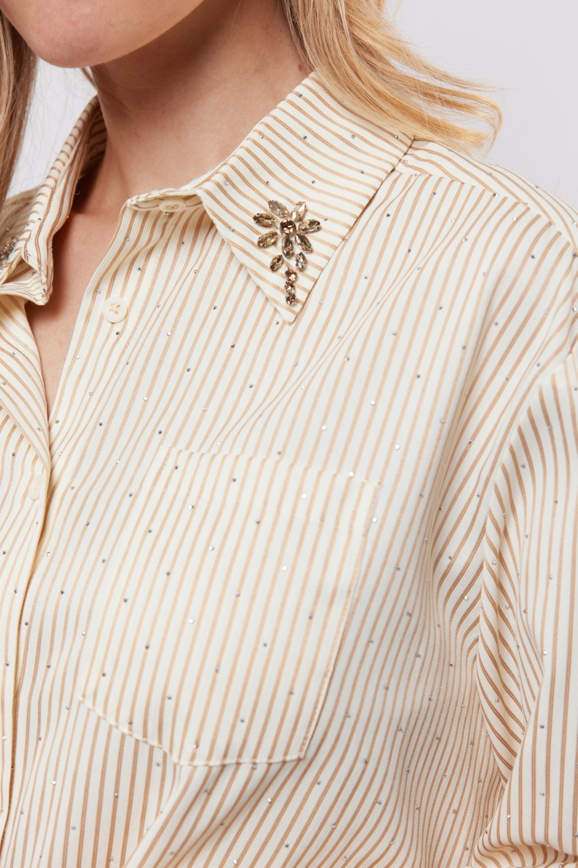 Lyllith blouse - offwhite/camel