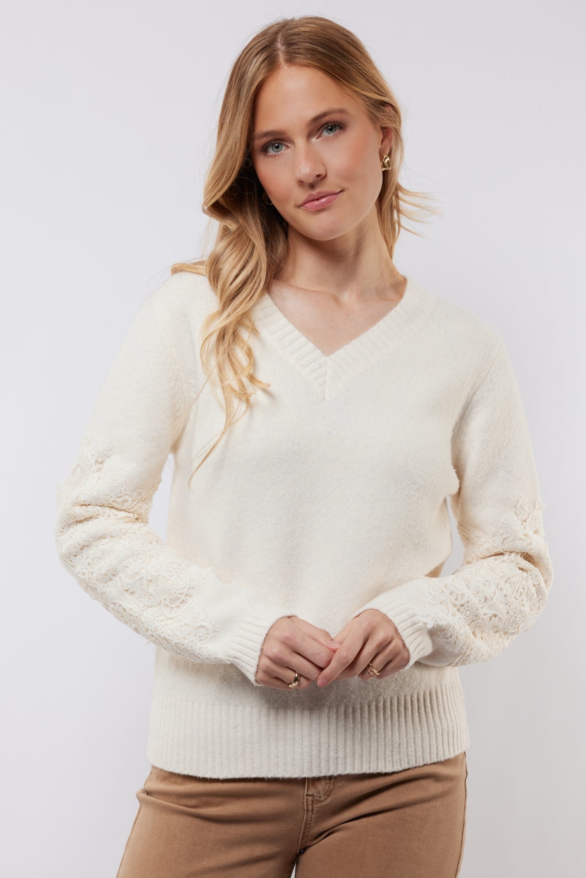 Katja knit pullover - wool white