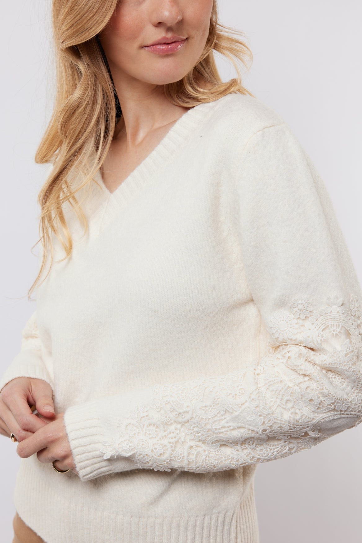 Katja knit pullover - wool white