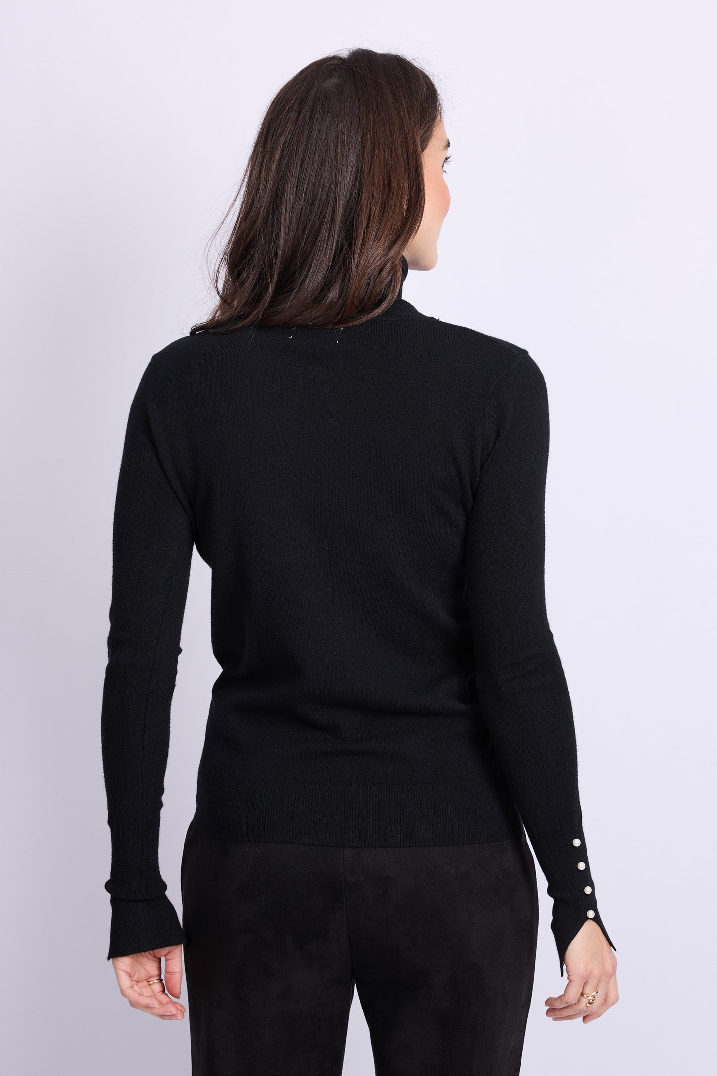 kalisse knit pullover - black