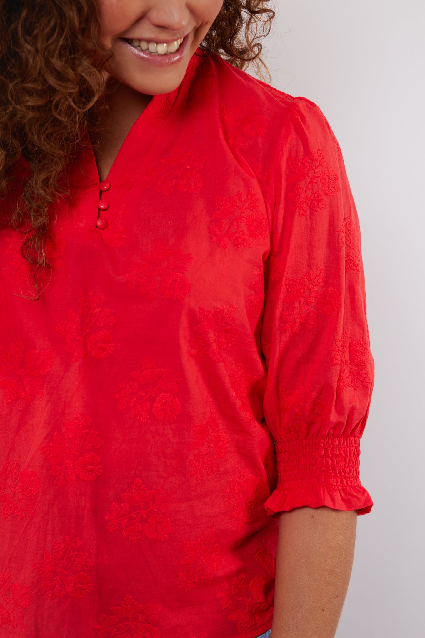 Cluny blouse - sweet red