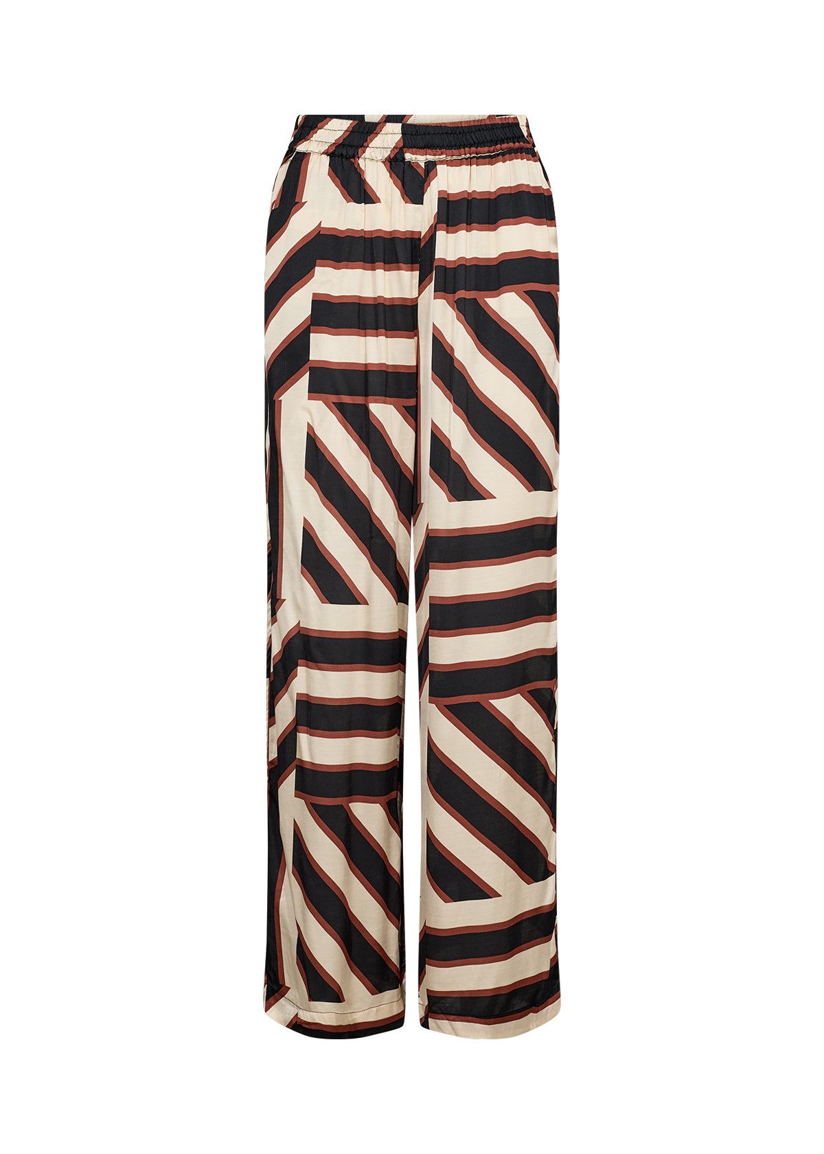 Roja 3 pants - zwart/cognac/ecru