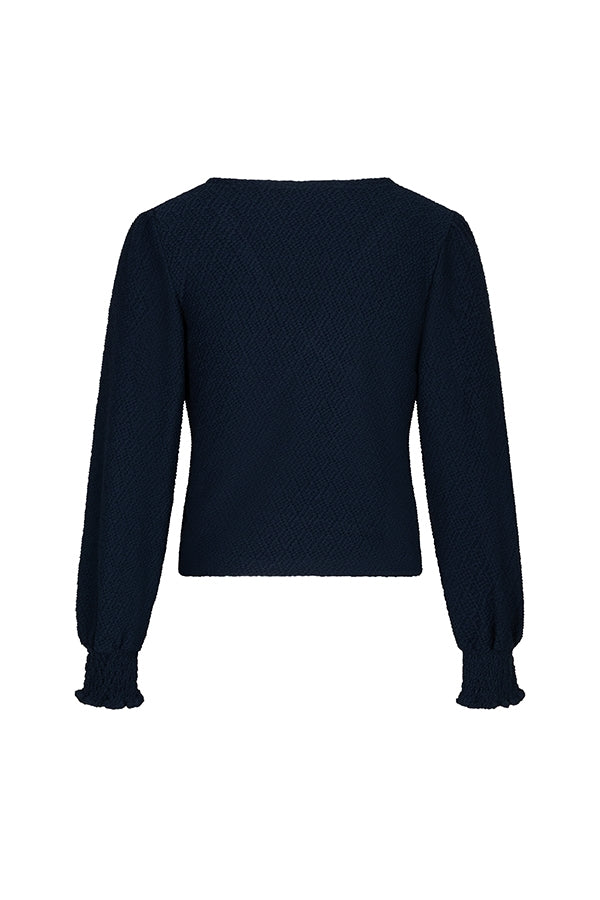 Isa top wrap - donkerblauw