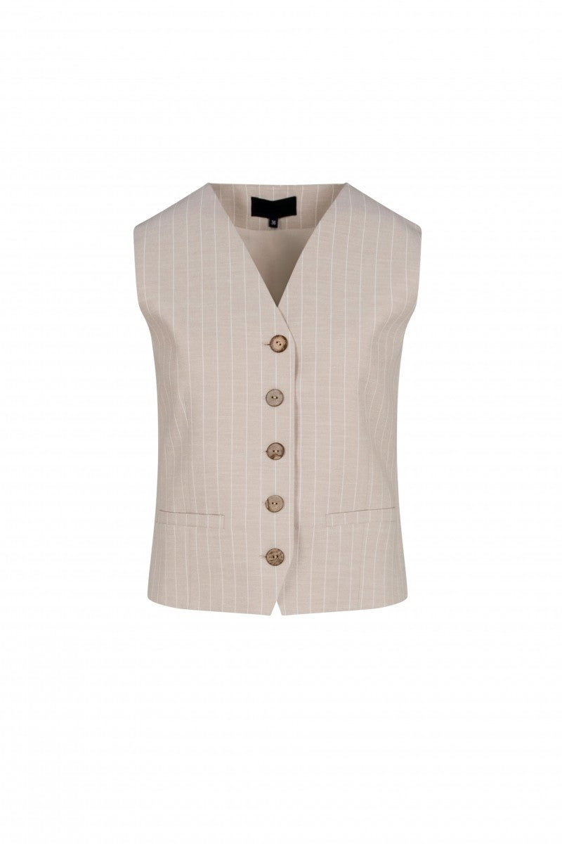 Gilet Jody - crème pinstripe