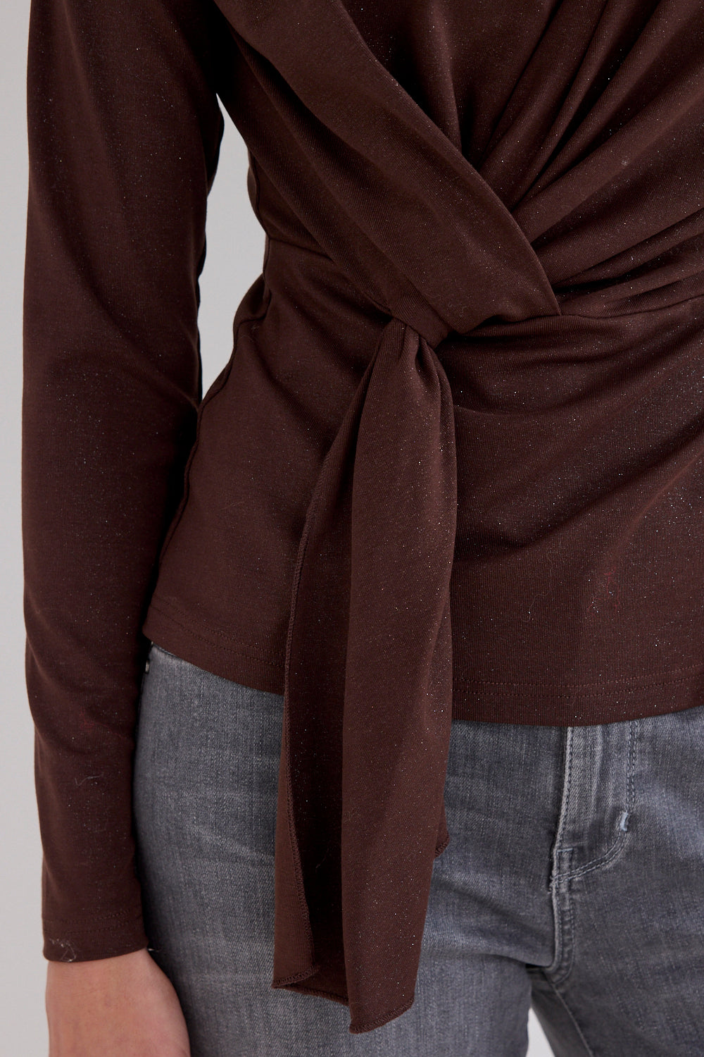 wrap top - chocolade