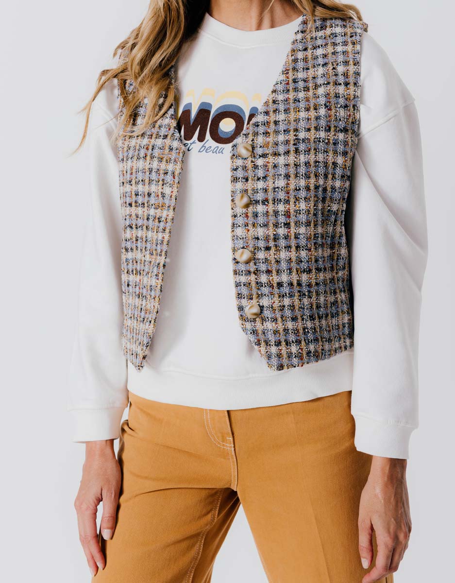 Chanel vestje Sophie - camel/blauw