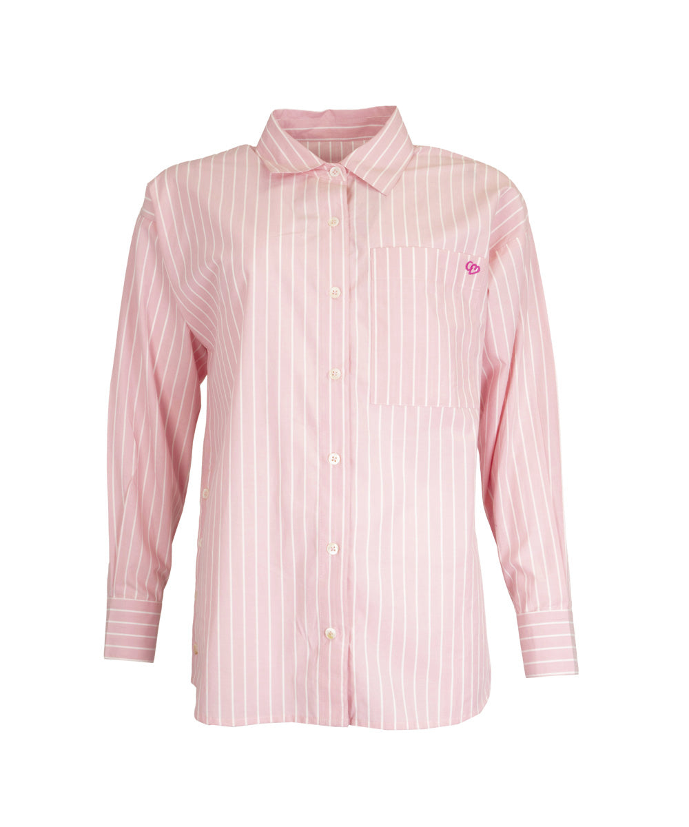 Gestreepte blouse Fiji - roze/wit