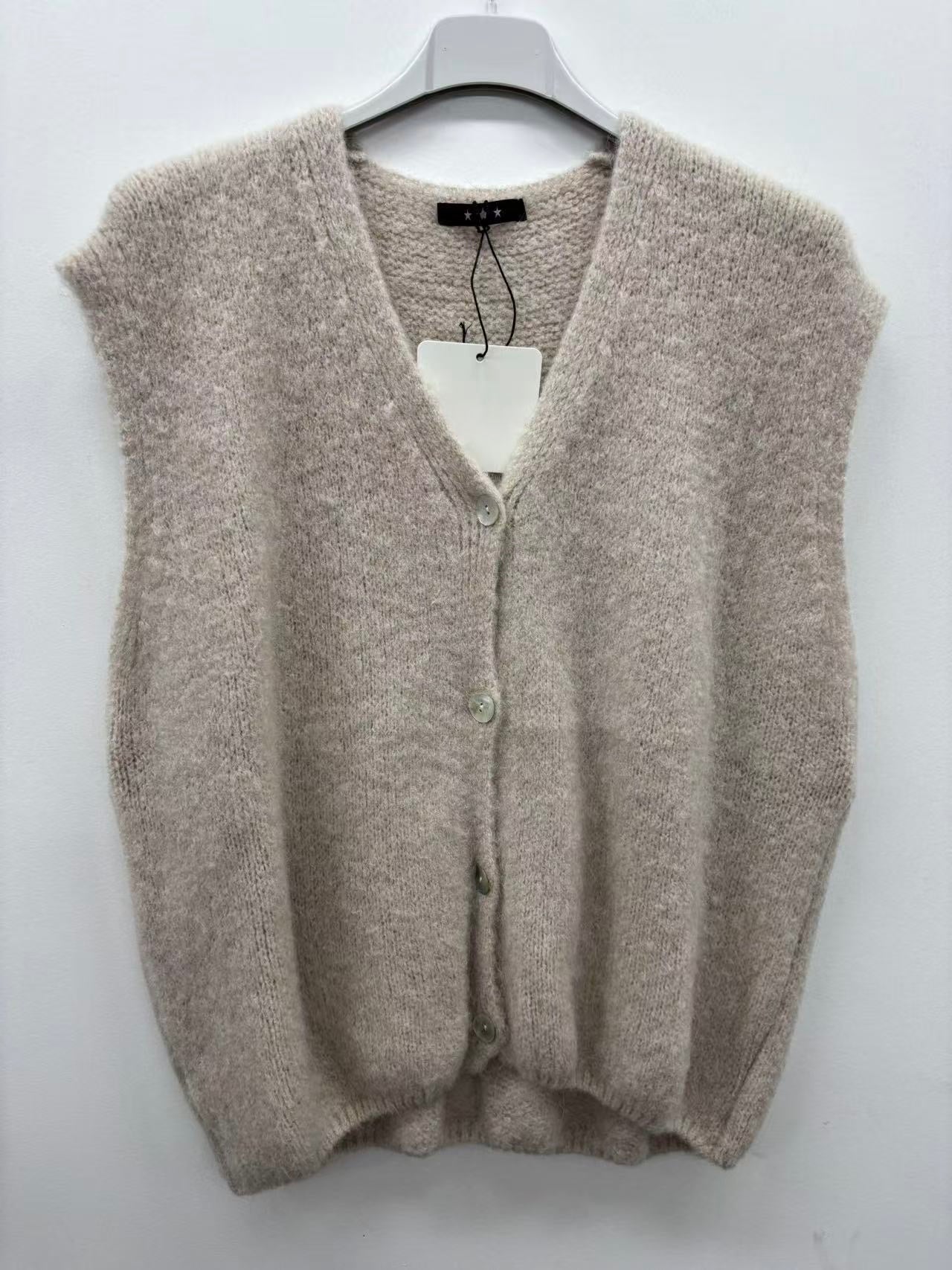 Gilet ZM knopen - beige