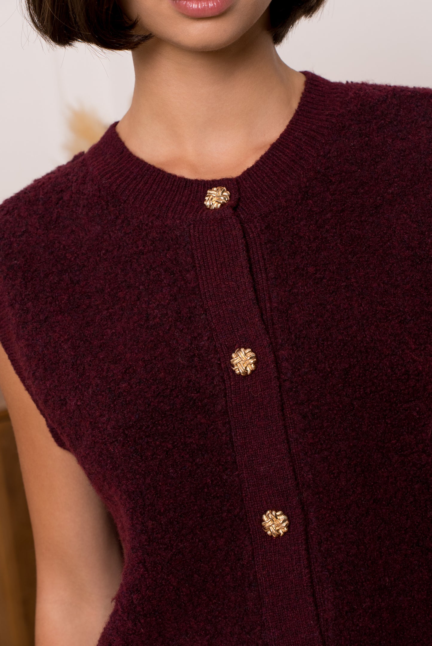 Bouclé gilet ZM - Bordeaux