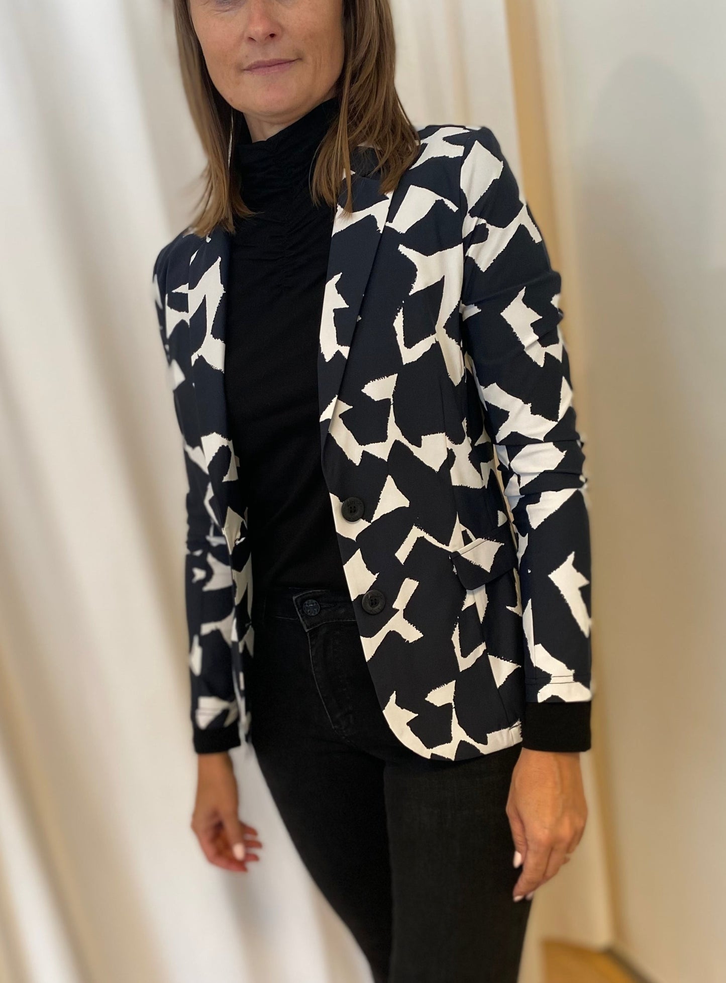Blazer Elvira - zw/wit