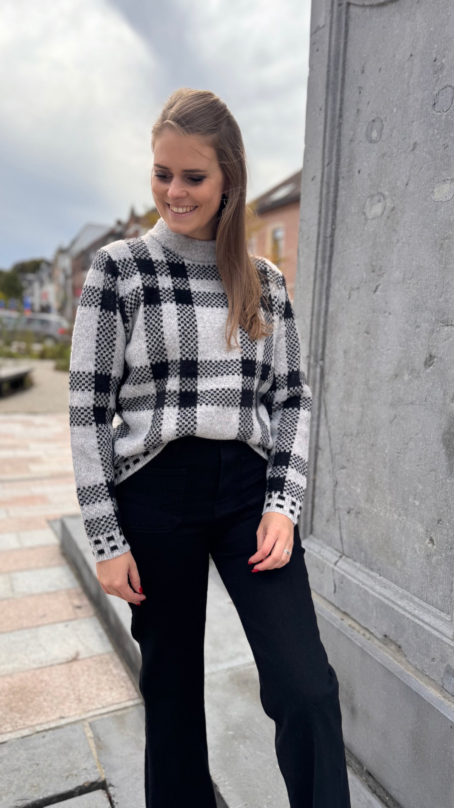 Vibsa pullover - grijs/zwart