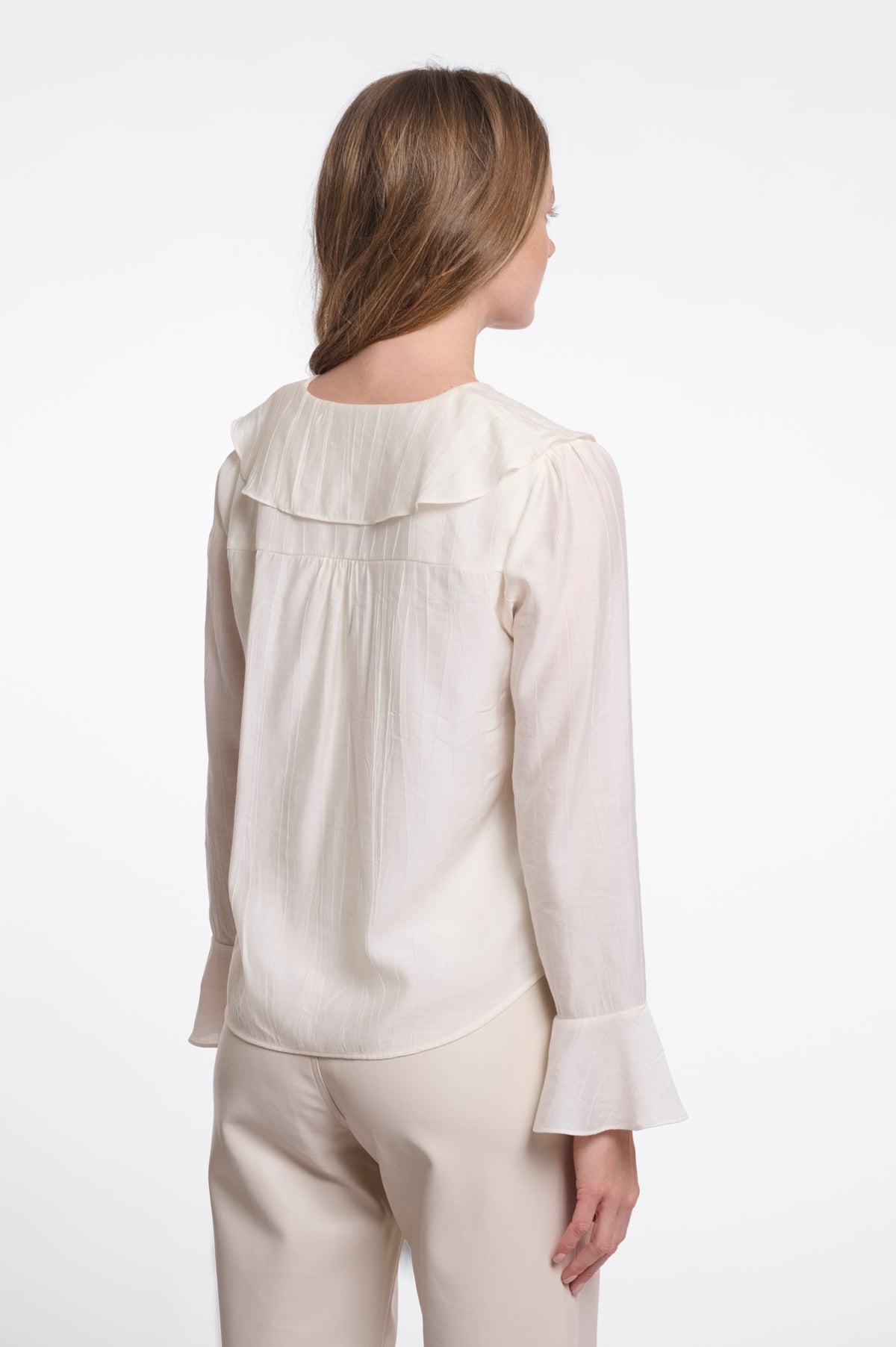 Belicia blouse vollant - crème
