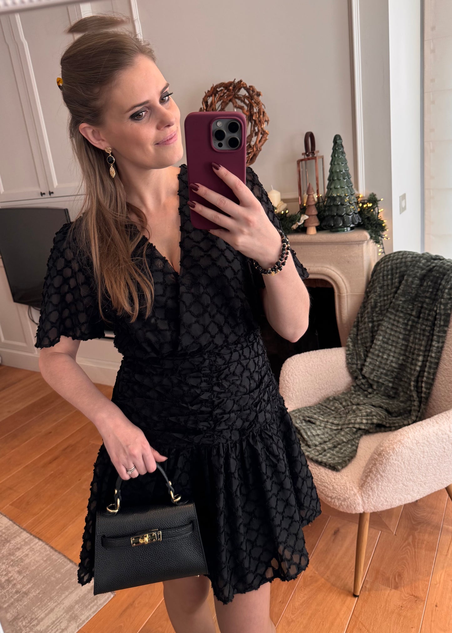 Kleedje franjes KM - zwart