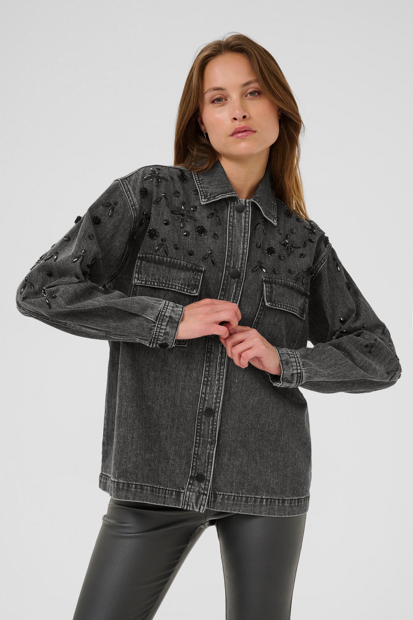Jaiden denim jacket - dark grey