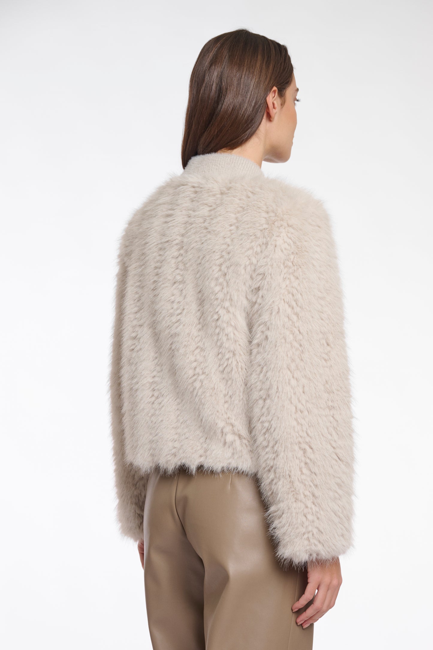 Chaimae faux fur jacket - birch