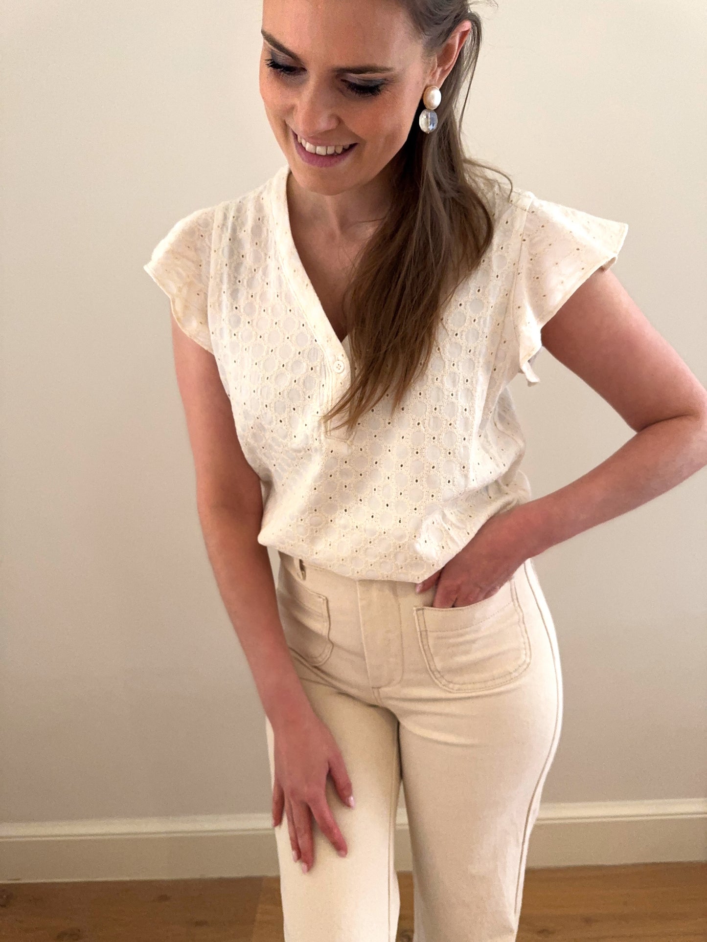 Sardinie top - off white
