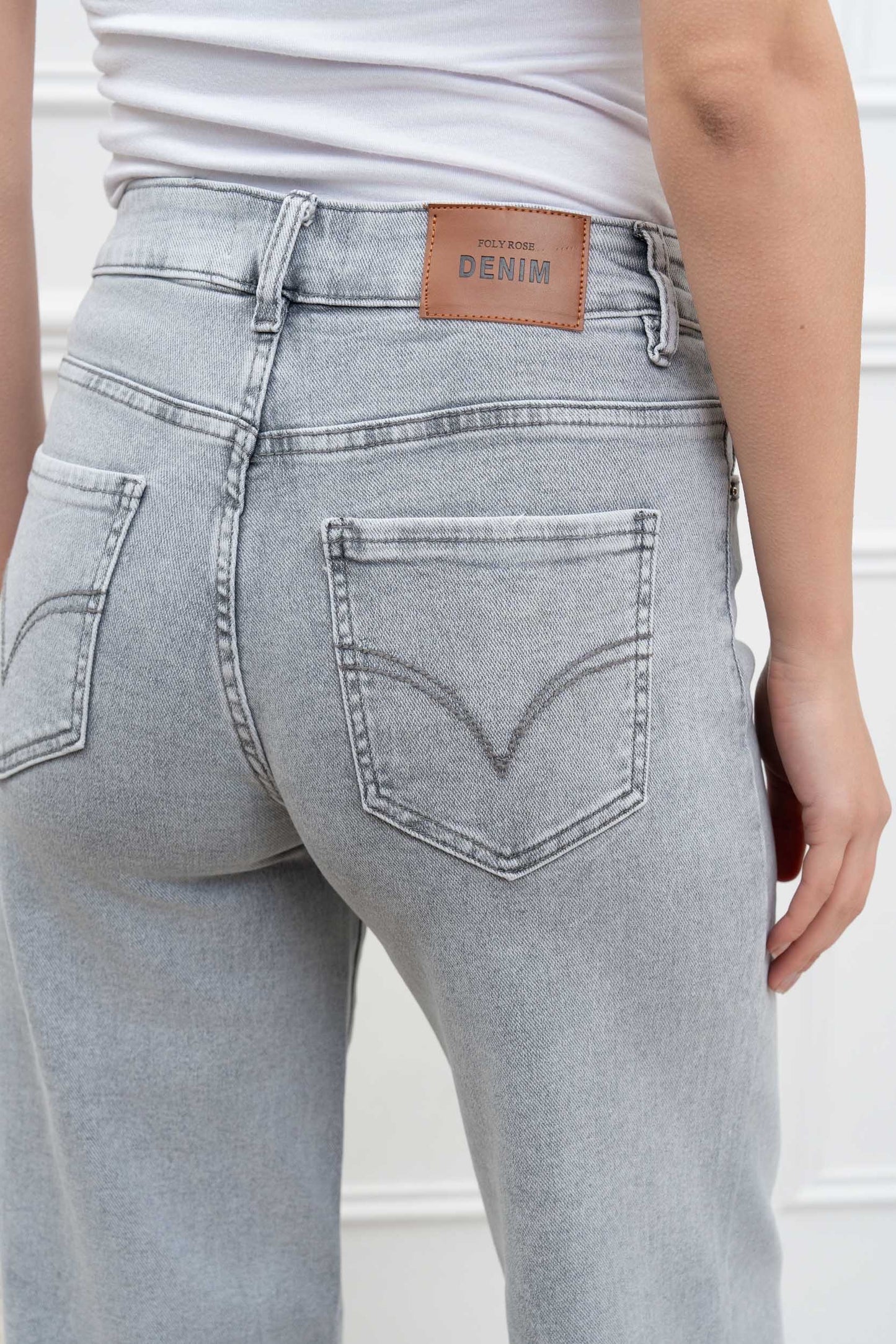 Jeans wide leg - light grey