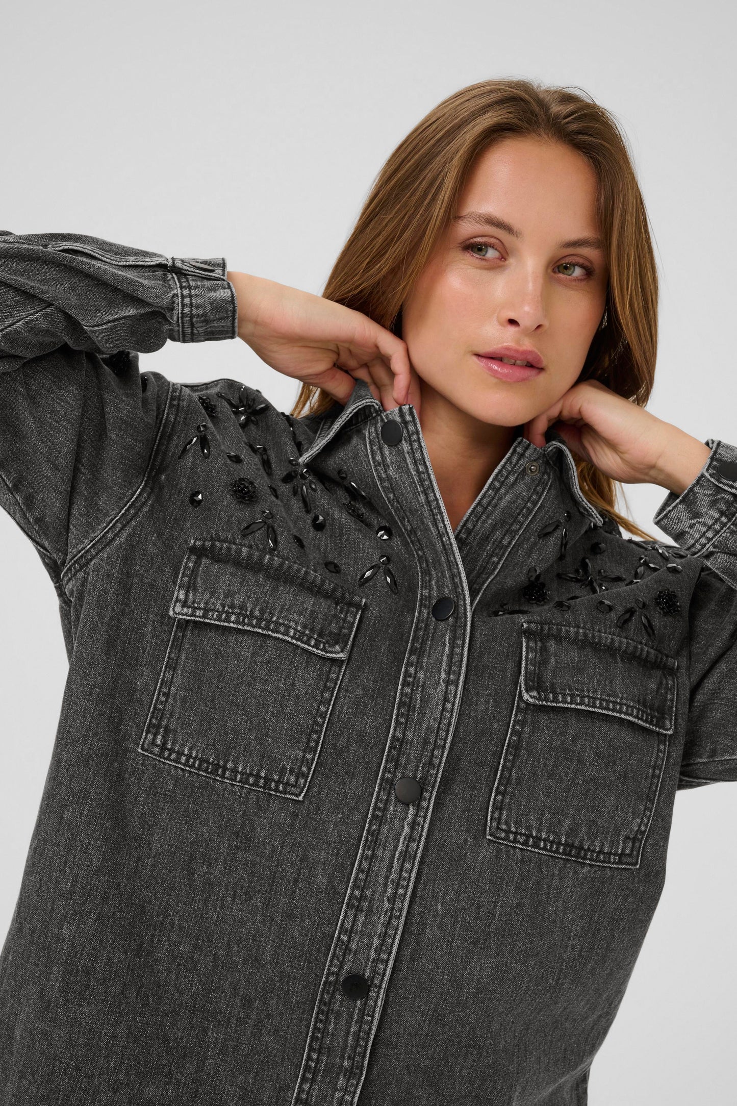 Jaiden denim jacket - dark grey