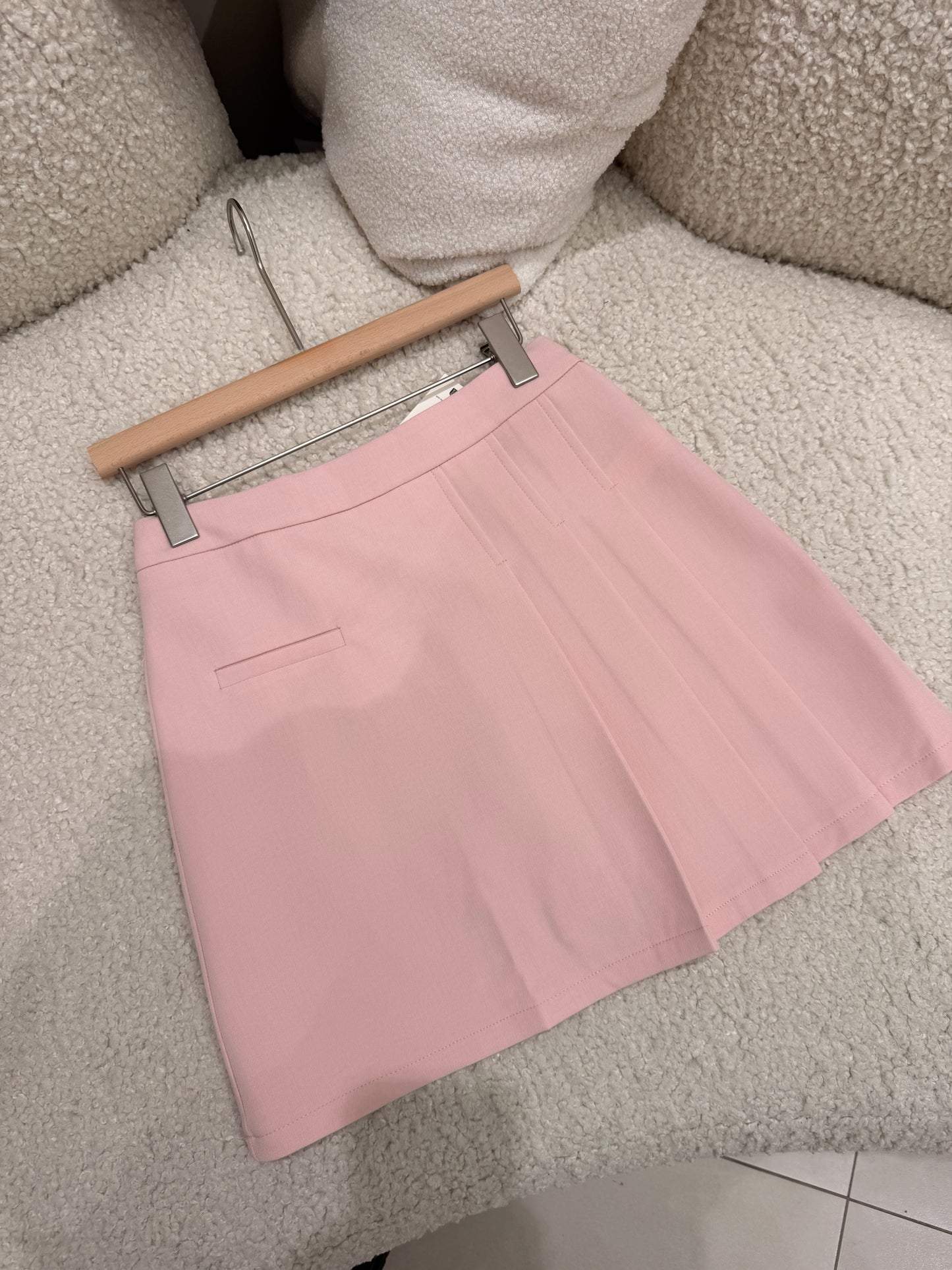 Plisérokje met short - roze