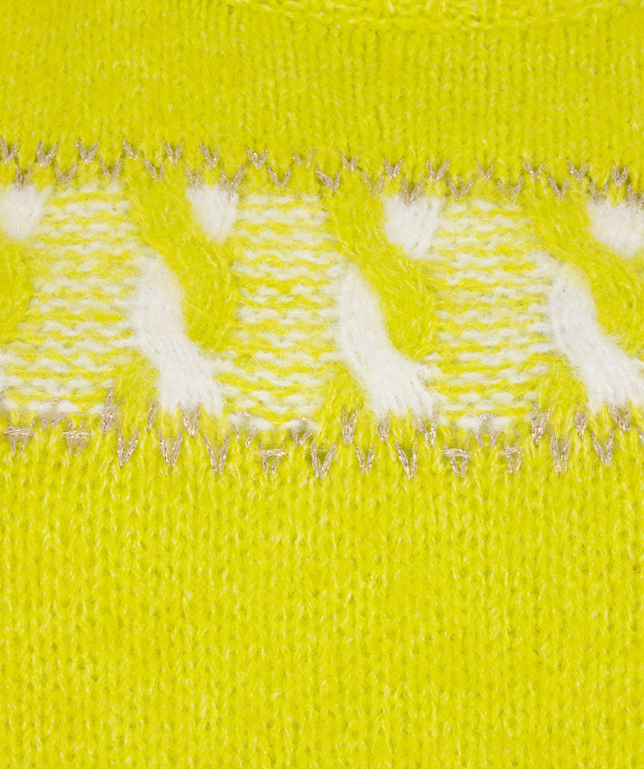 Sweater striped jacquard - city lime