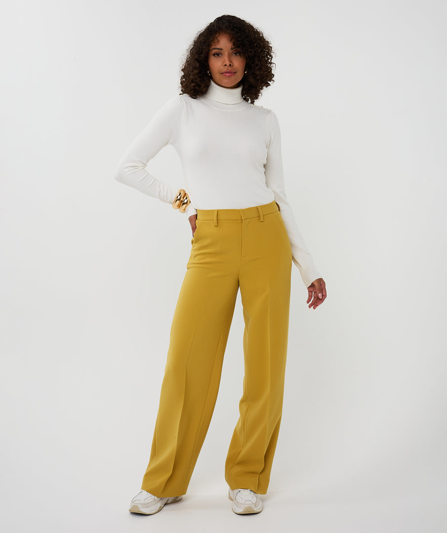 Sweater shldr button col - offwhite