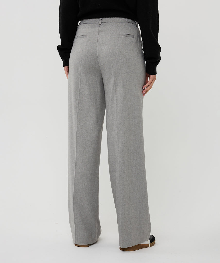 Trousers wide leg lurex - light grey