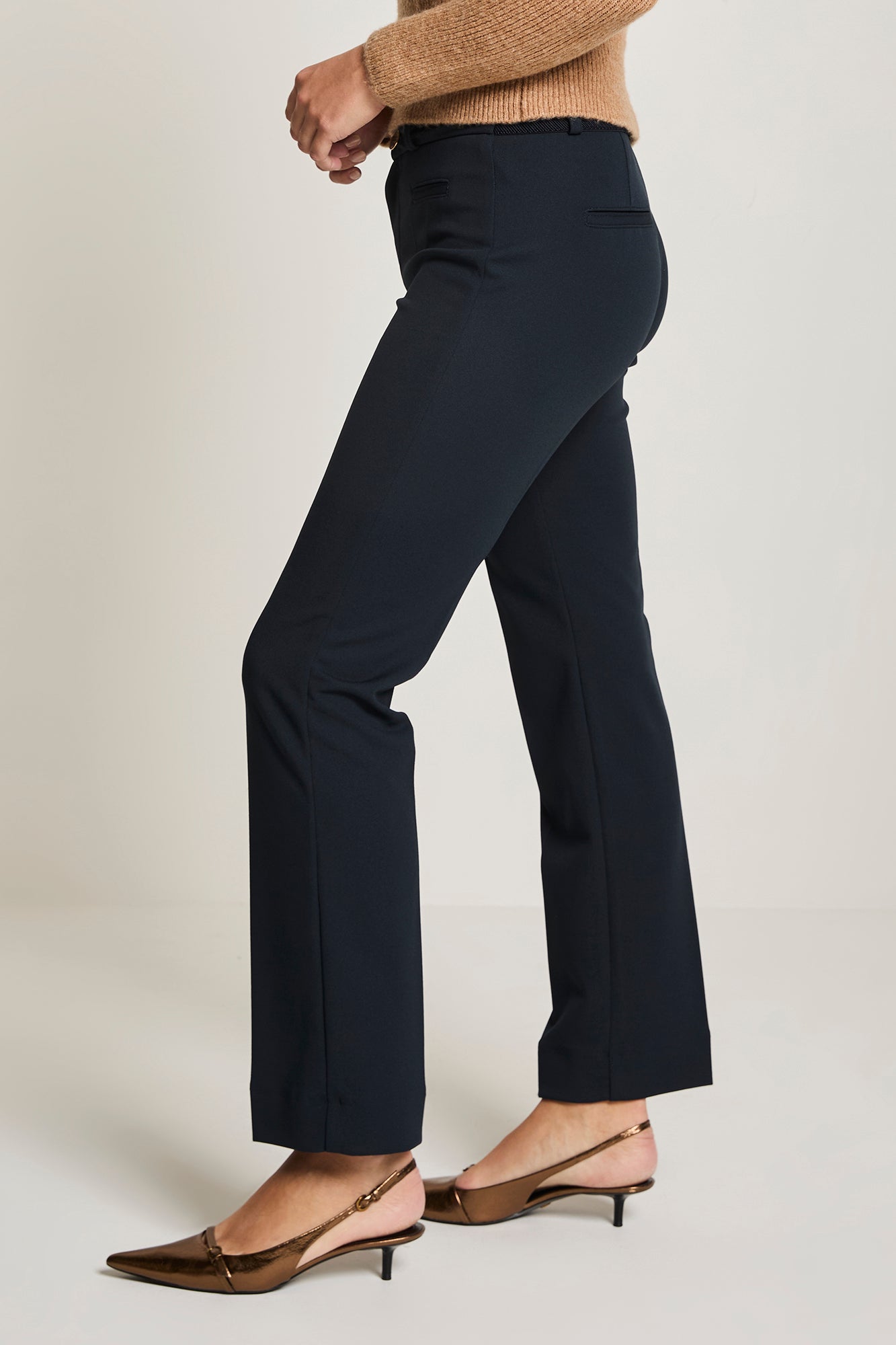 Vayen city crepe pants Para Mi - navy
