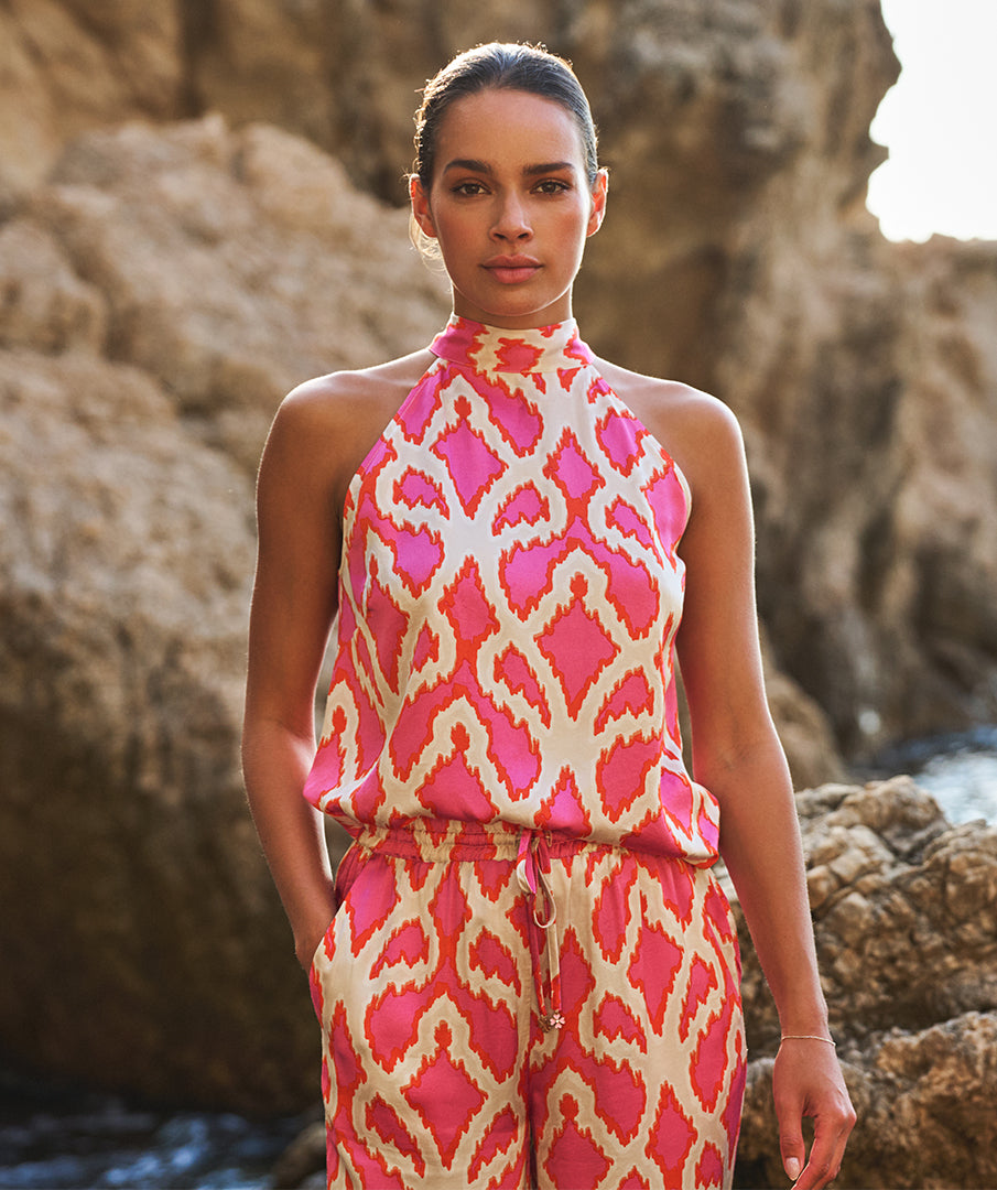 Top halter disco spark - print
