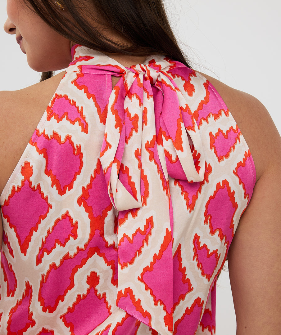 Top halter disco spark - print