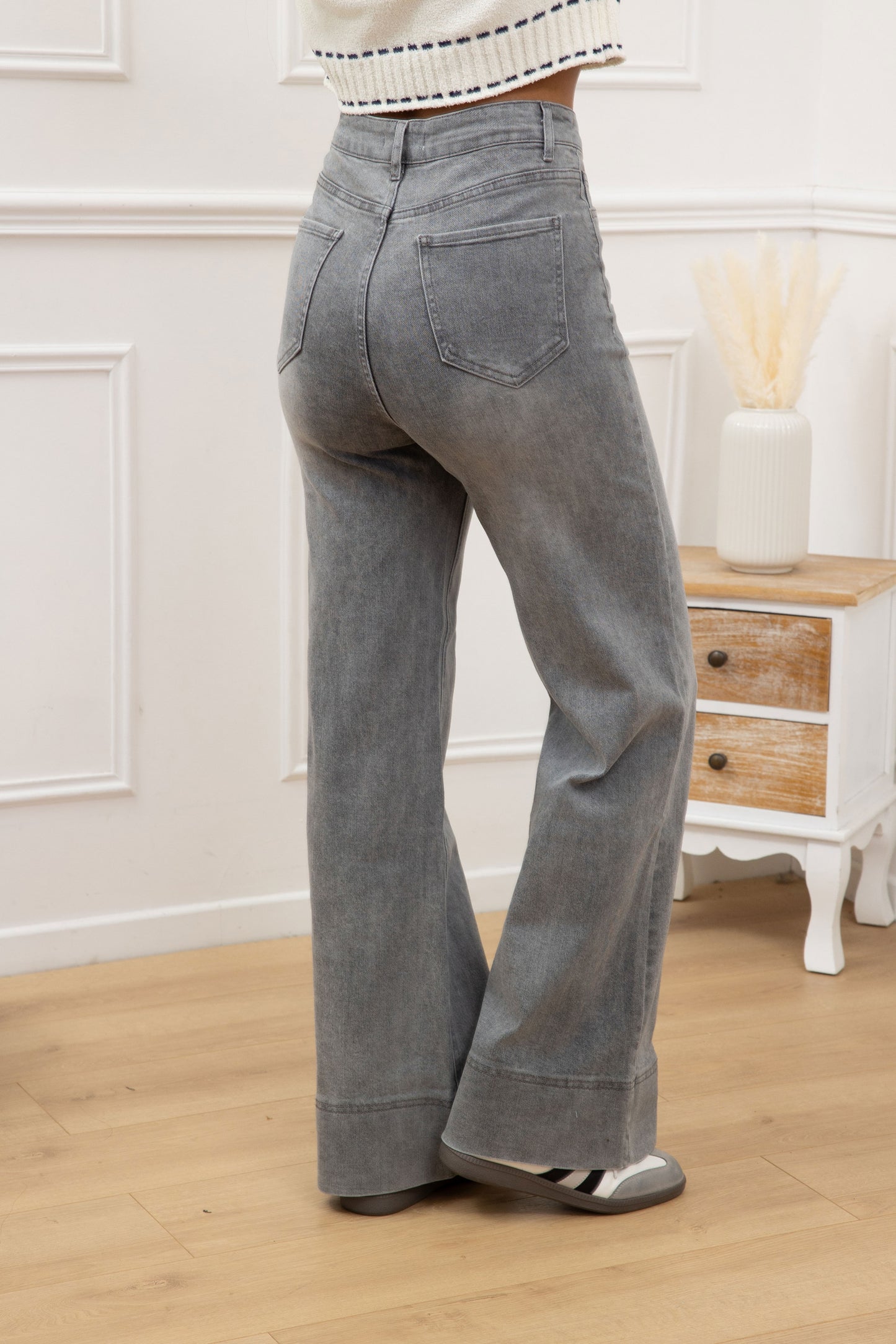 Wide jeans board - grey