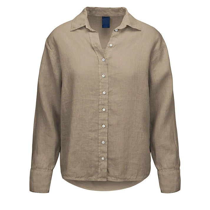 Kitt linnen shirt - granola