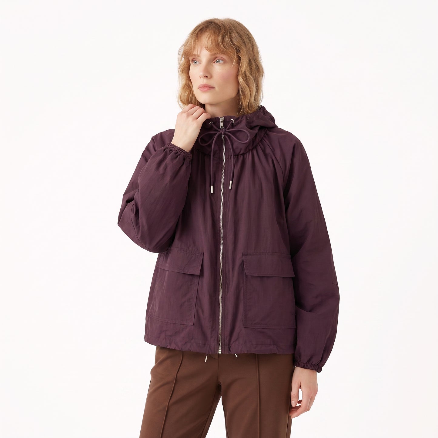 regenjacket - aubergine