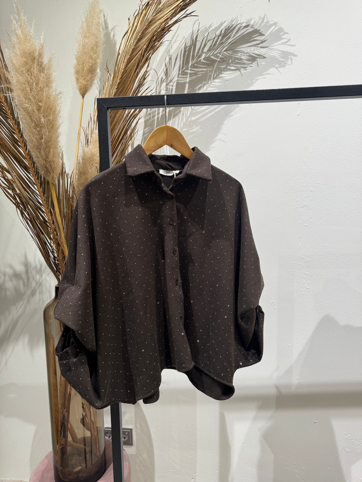 Bloes zigzag strass - bruin