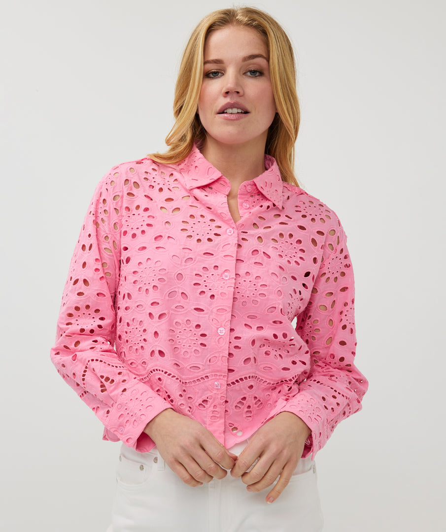 28000 blouse broidery anglaise - rose