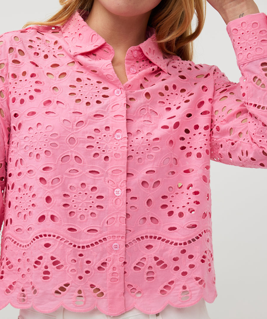 28000 blouse broidery anglaise - rose