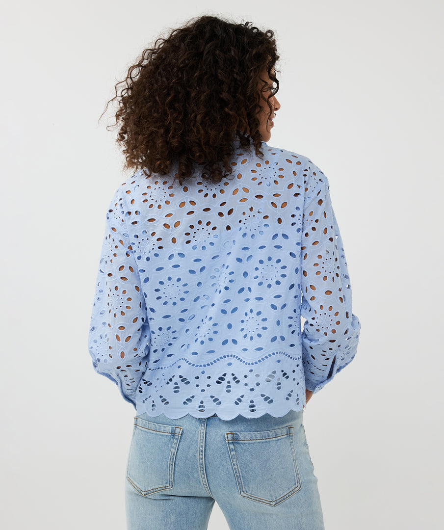 28000 blouse broidery anglaise - sky blue