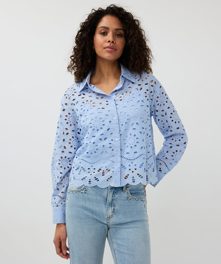 28000 blouse broidery anglaise - sky blue
