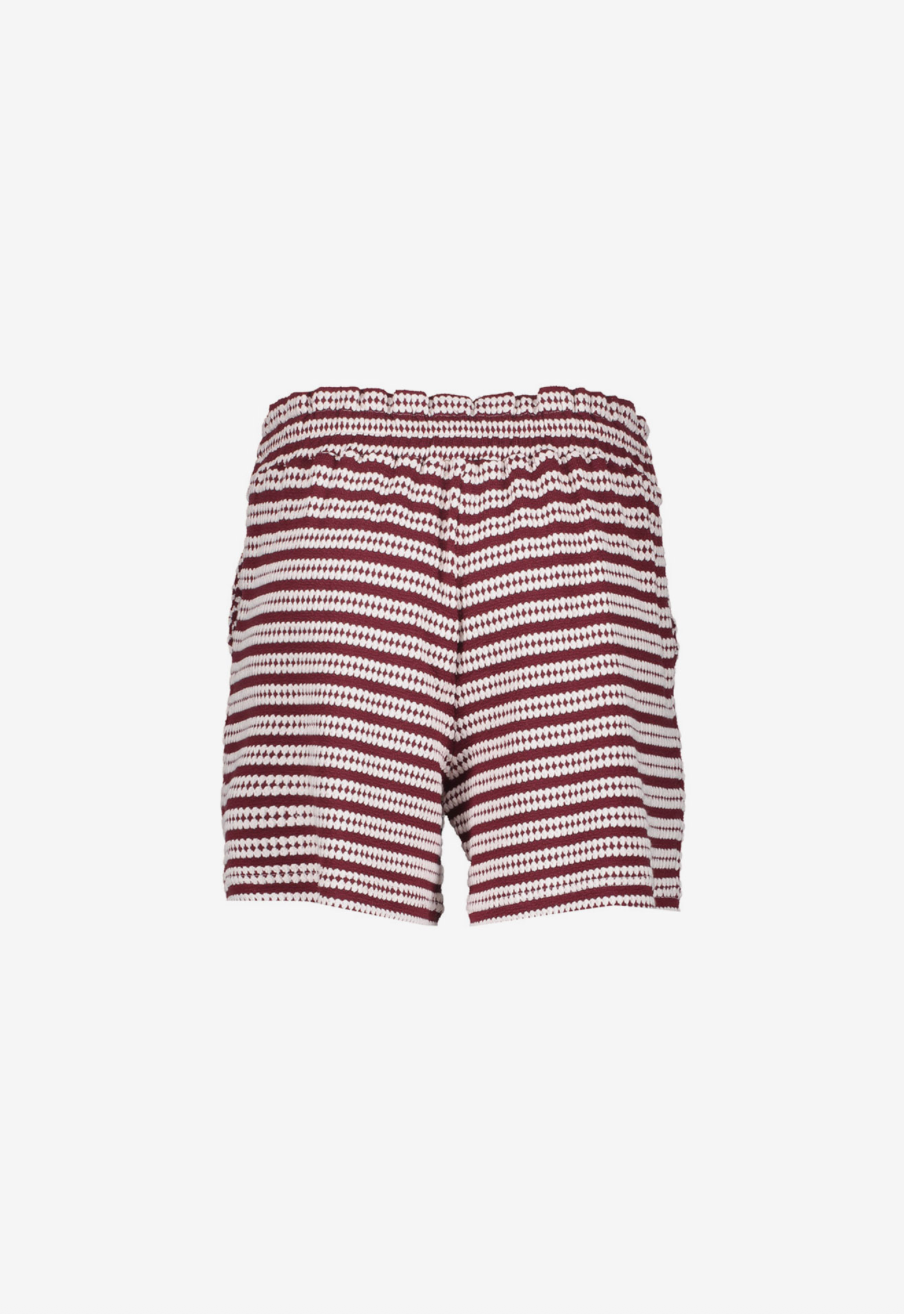 Short print - Bordeaux/ecru