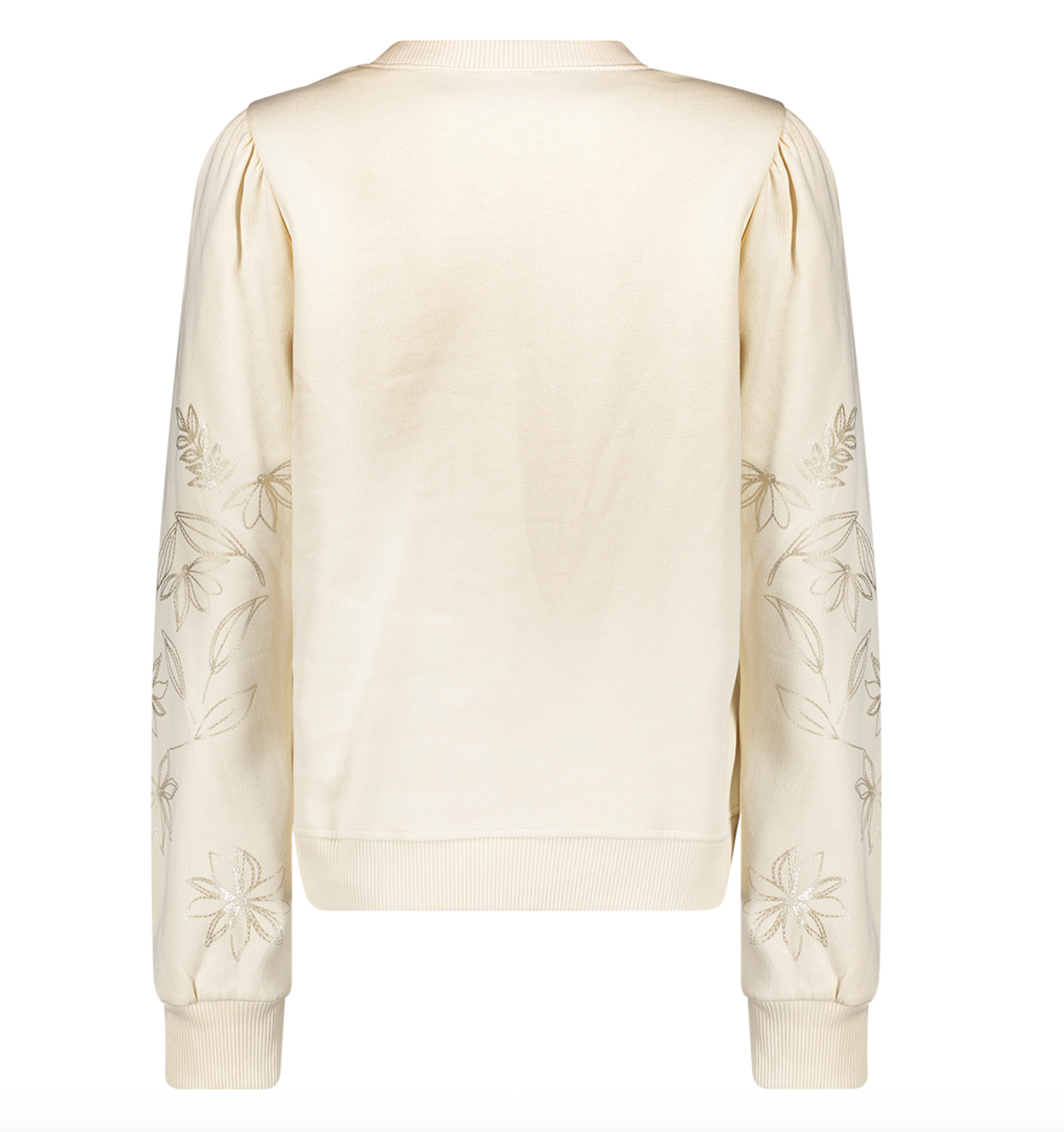 Sweat gold sleeve - crème